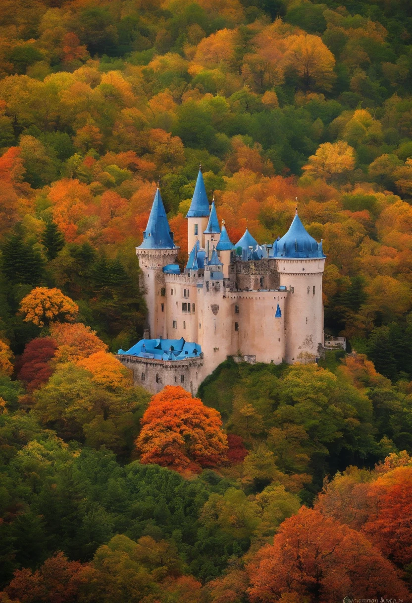 um castelo no meio da floresta