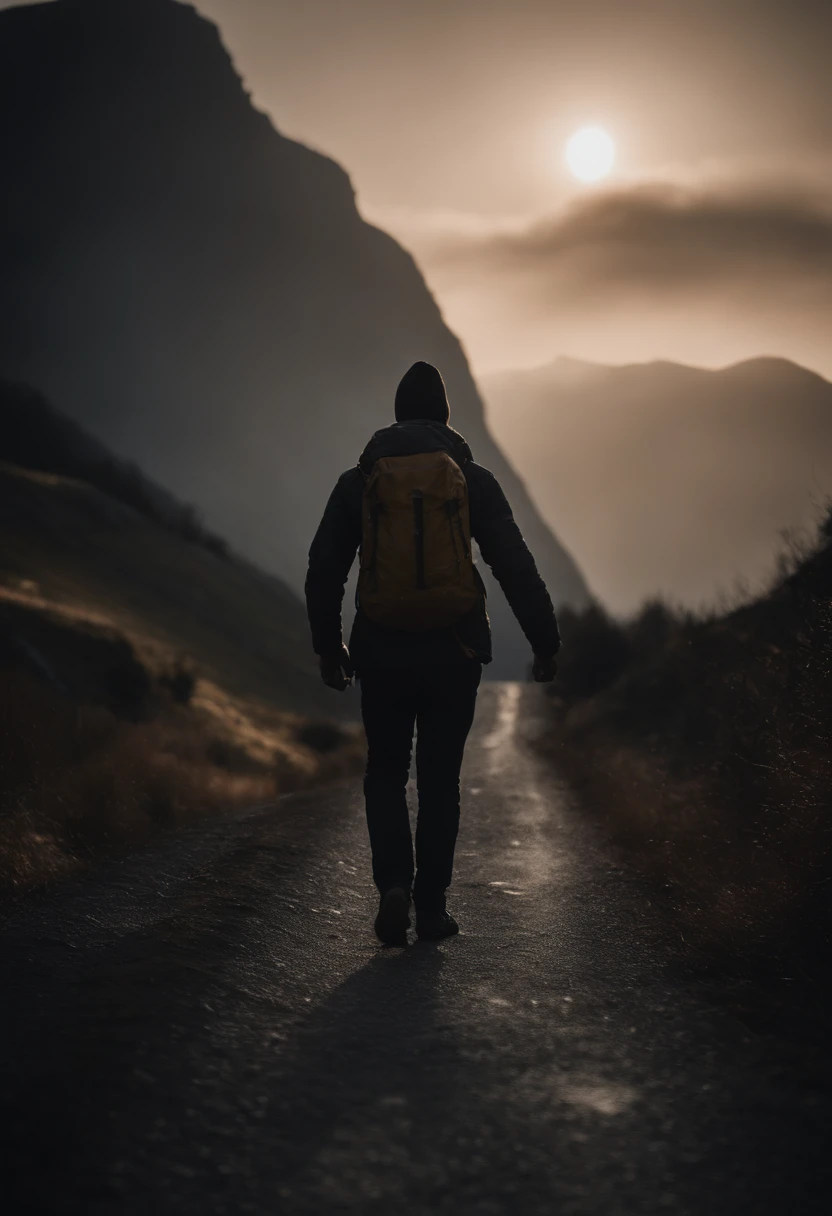 Ta parole est une lampe qui éclaire mes pas,
une lumière sur ma route, homme, sentier montagne