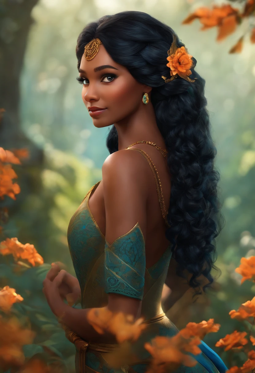 (a girl,a woman,a lady) with (ebony,black) (skin,complexion) and (long, flowing) (black, dark) (dreadlocks, hair), (beautiful detailed eyes,beautiful detailed lips,extremely detailed eyes and face,longeyelashes). She is (standing,sitting) in a (lush, vibrant) garden surrounded by (colorful, blooming) flowers. She is wearing a (colorful, flowing) dress, and her (graceful, elegant) posture exudes confidence and (femininity, strength). The sunlight gently illuminates her face, casting a soft and (warm,golden) glow. The scene is (realistic,photorealistic:1.37) and (best quality,highres), with (vivid,rich) colors and (sharp,defined) details.