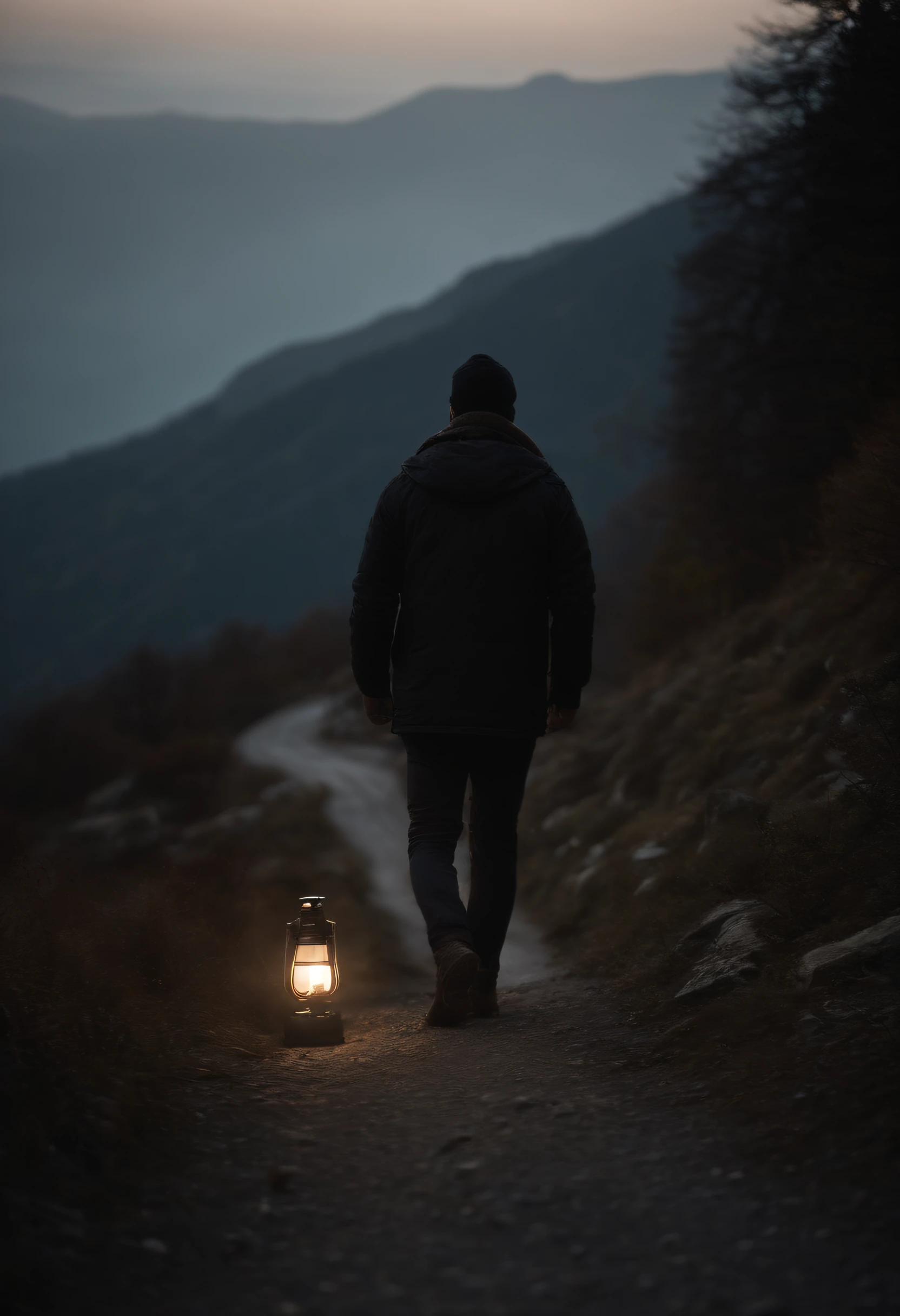 Ta parole est une lampe qui éclaire mes pas,
une lumière sur ma route, homme, sentier montagne