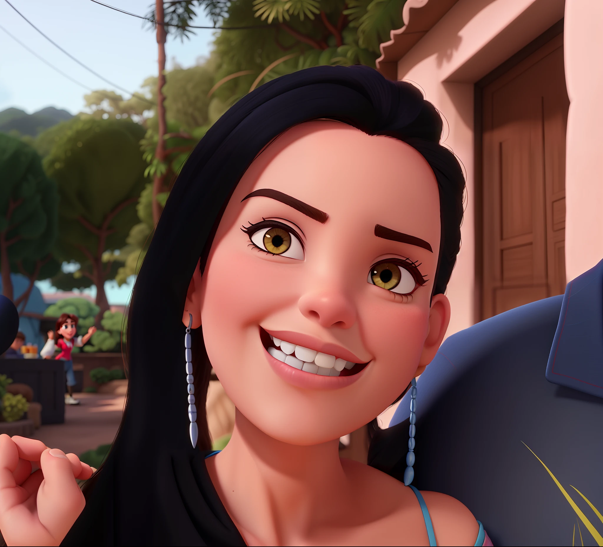 Um mulher branca estilo disney pixar, alta qualidade, melhor qualidade