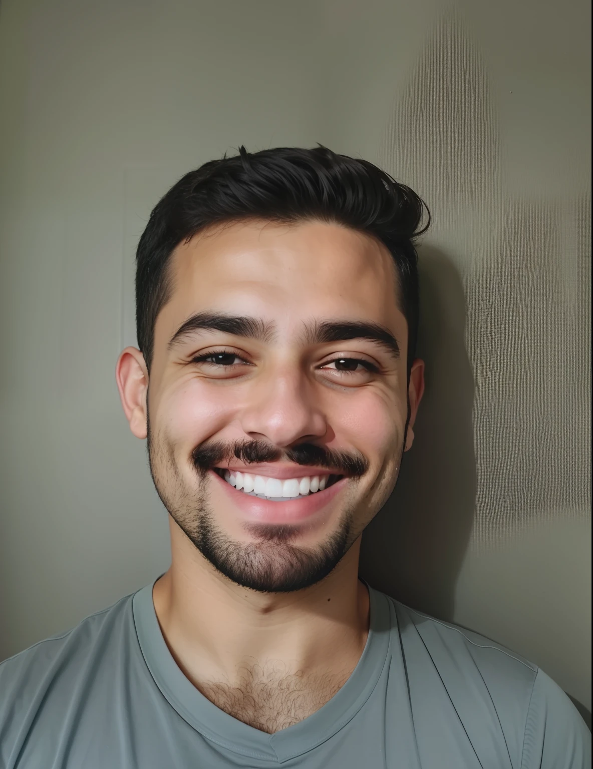 Homem com barba e sorriso no rosto, caio santos, sorrindo e olhando diretamente, sorriso insano, com uma barba pequena, icaro carvalho, Macho sorridente, foto de perfil headshot, Sorriso meio unilateral, happily smiling at the camera, he's smiling, david rios ferreira, sorrindo levemente, sem barba e bigode
