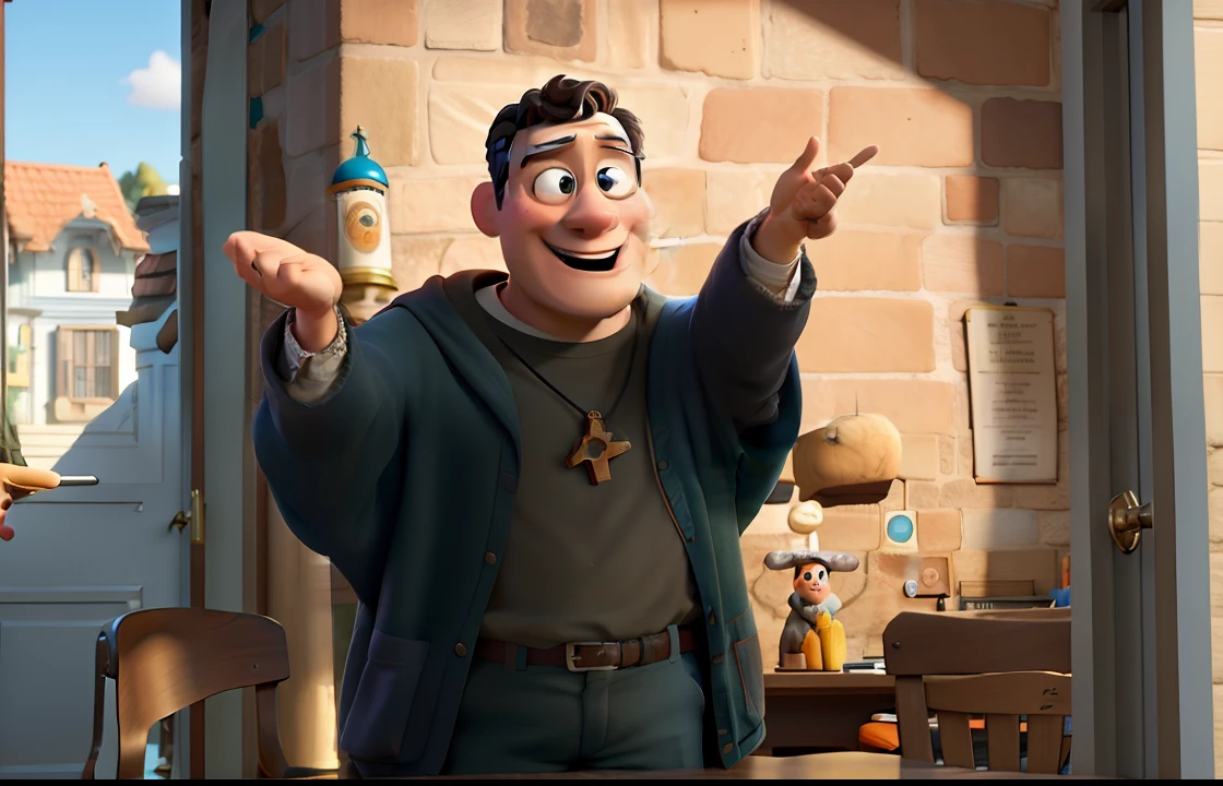 Transformar essa foto em uma capa de filme estilo Disney Pixar, with the title "Protestant Reformation"