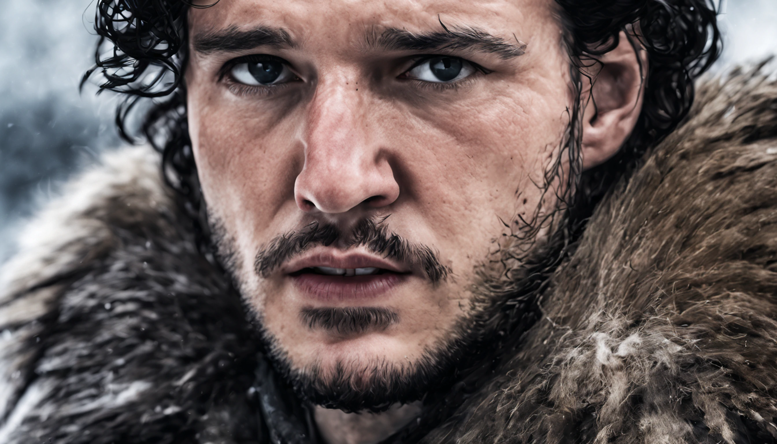 4k, hight quality, (Jon Snow), Game of Thrones, lightroom, soft light, (natural skin texture:1.2), (hyperrealism:1.1)