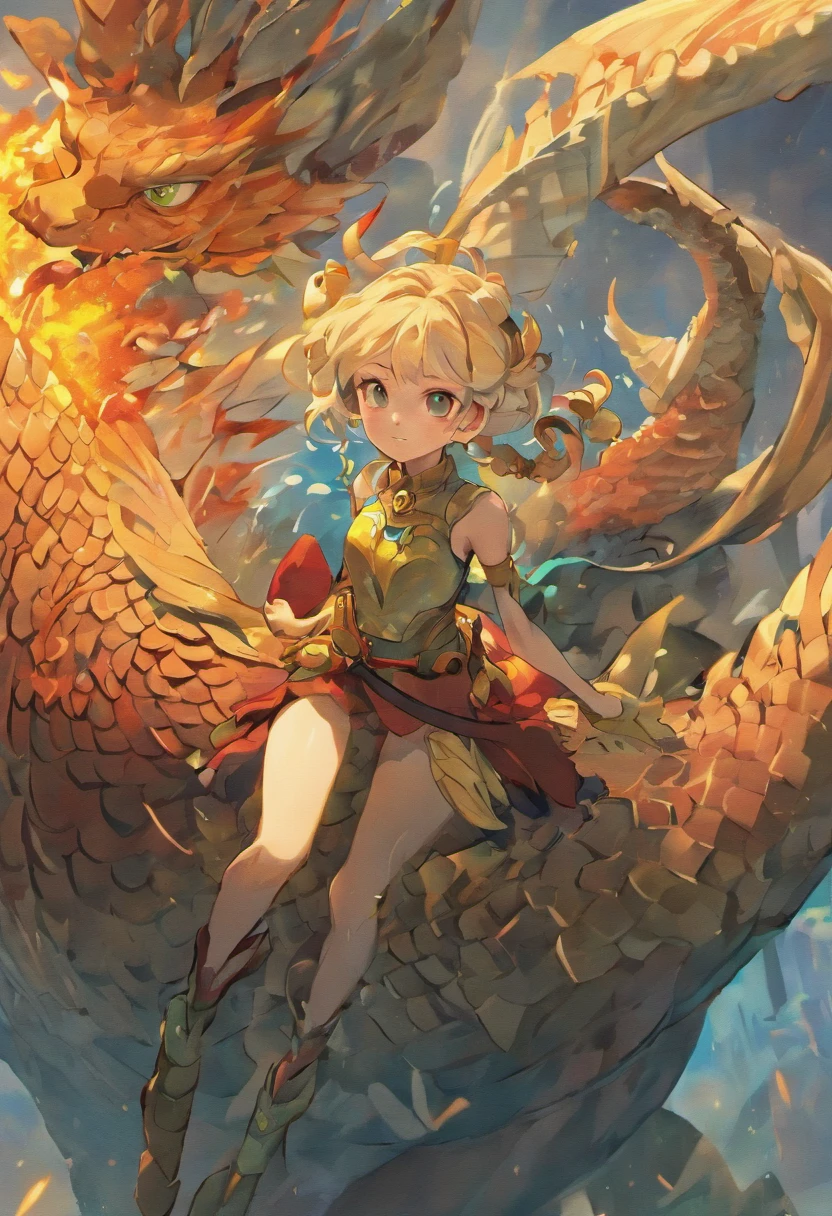 retrato da mulher, on top of a Dragon ::style cartoon, (((Front view))), Estilo Disney Pixar, Filme 3D, altamente detalhado, vivid colors (((corpo inteiro))) ::n_style realista, anime