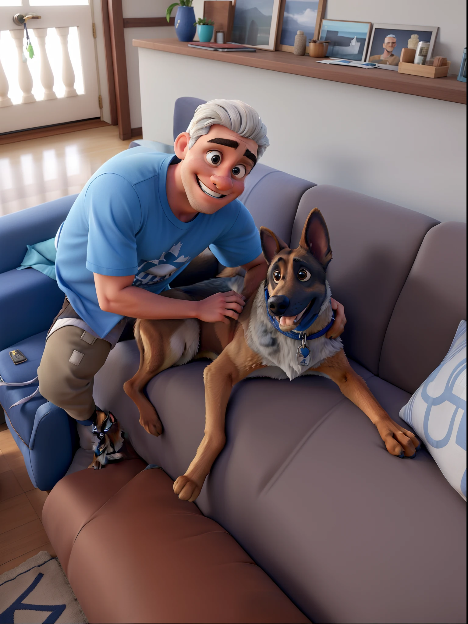professional 3d model blue's clues, female, dog, (feral), detailed fur, fluffy, ((((duo, doggystyle, feral zebra on blue's clues dog, feral, anal, stomach bulge)))), ((Small feral body)), blue fur, spotted fur, blue pawpads, ((((crotch shot, close up)))), ((((penetrating equine penis, anal penetration, anal)))), (canine pussy), ((inside, house)), detailed background, hi res, photography, . octane render, highly detailed, volumetric, dramatic lighting