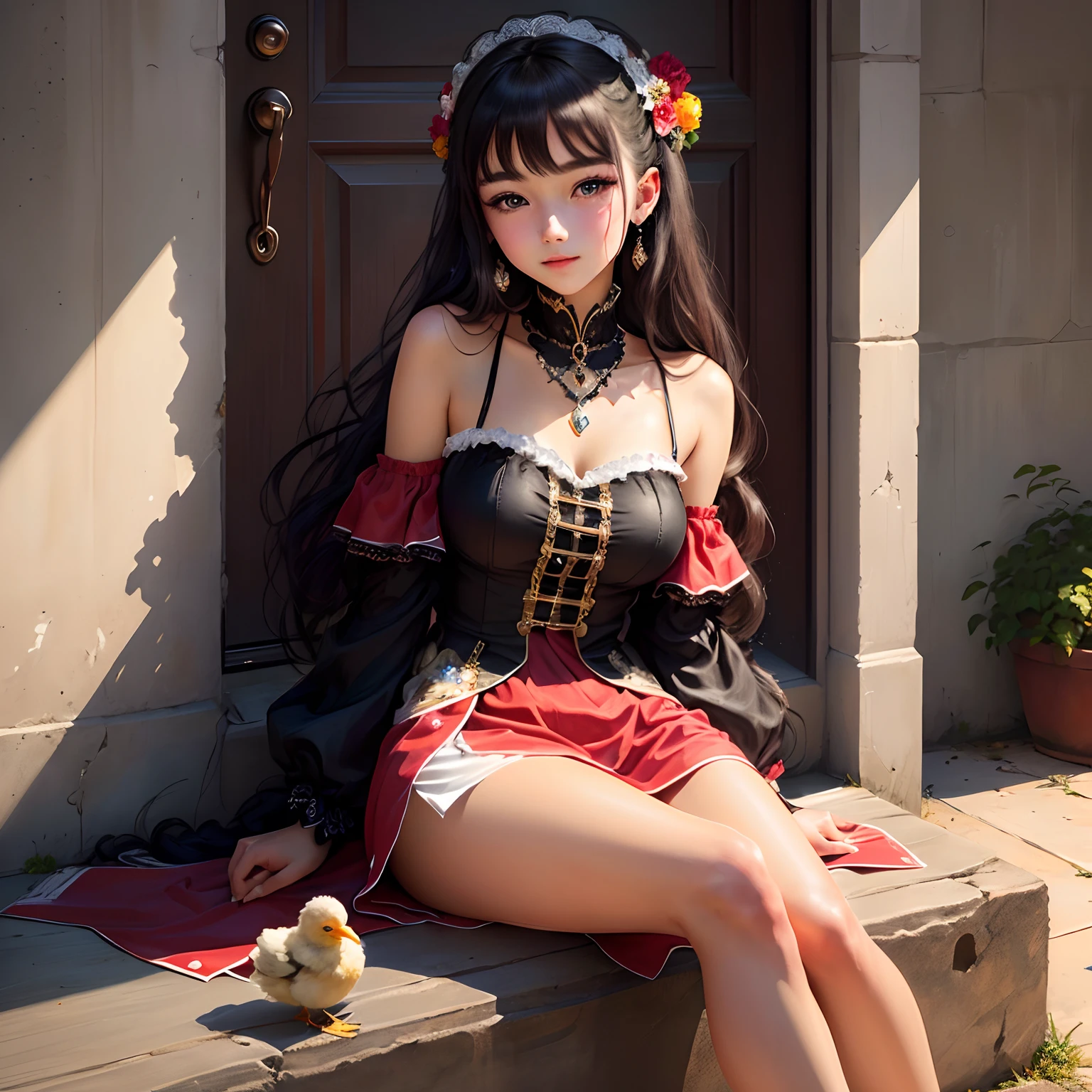 A chick who became a beautiful girl
