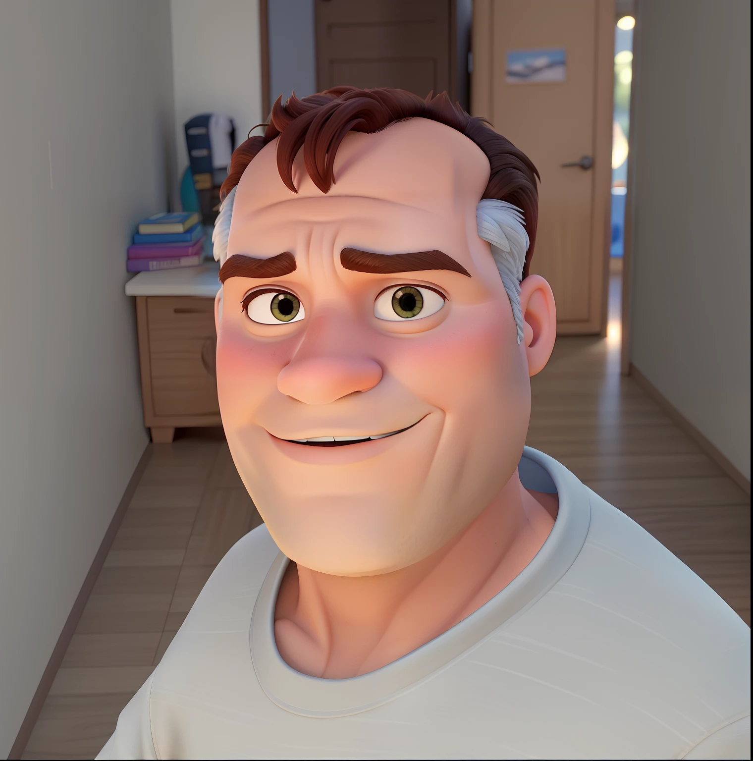 Homem ruivo estilo pixar, alta qualidade, melhor qualidade