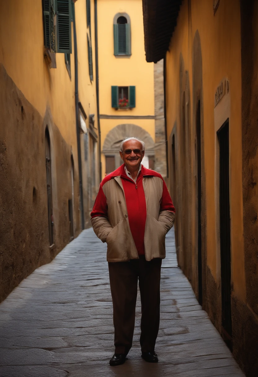 man in Florence, Italy, sorridente