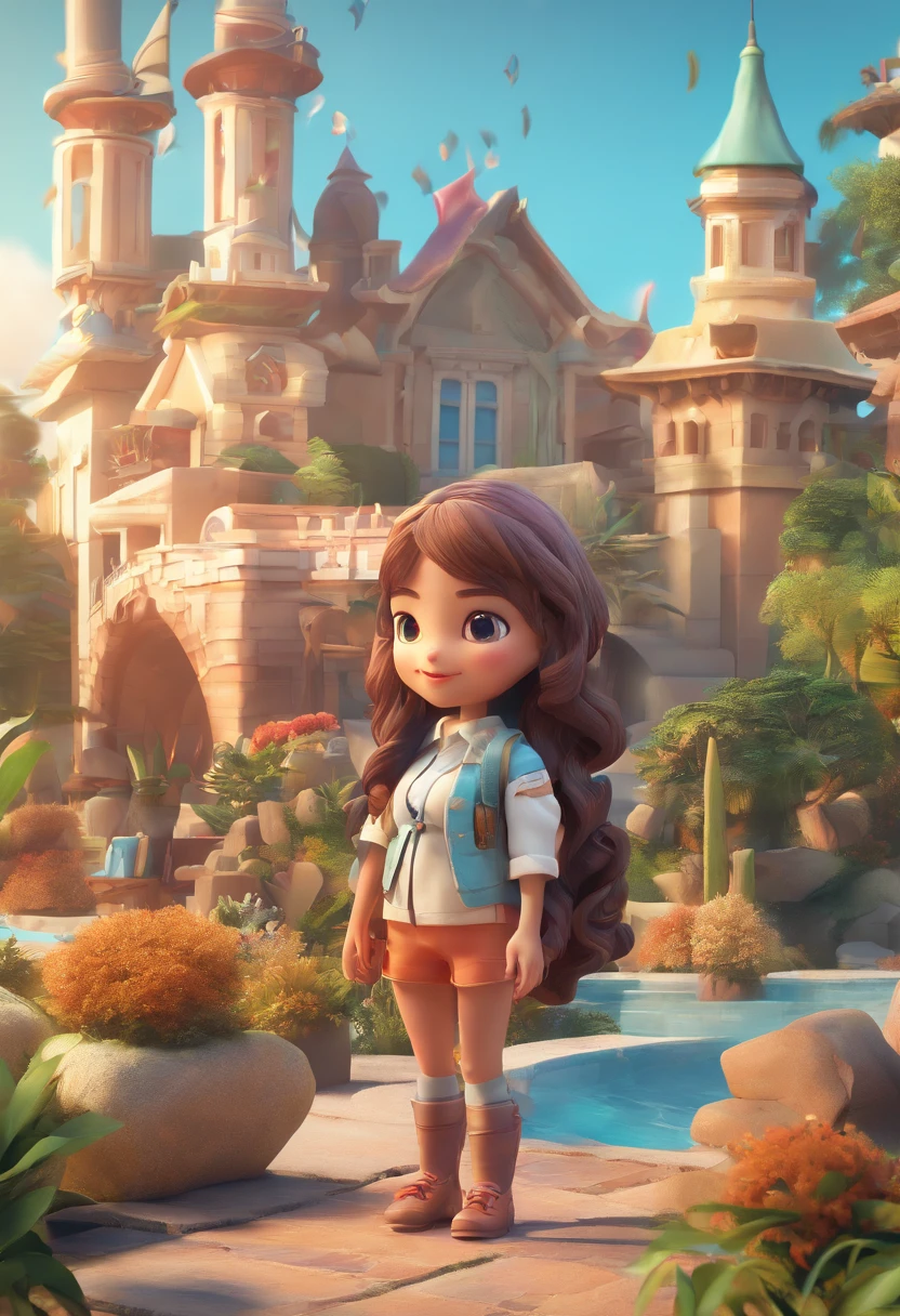 best quality, master part, fotorrealista, extremamente detalhado CG unidade 8k papel de parede, Chibi ,sozinho, cheio_corpo, sorrir, Olhando_em_visualizador, ao ar livre,