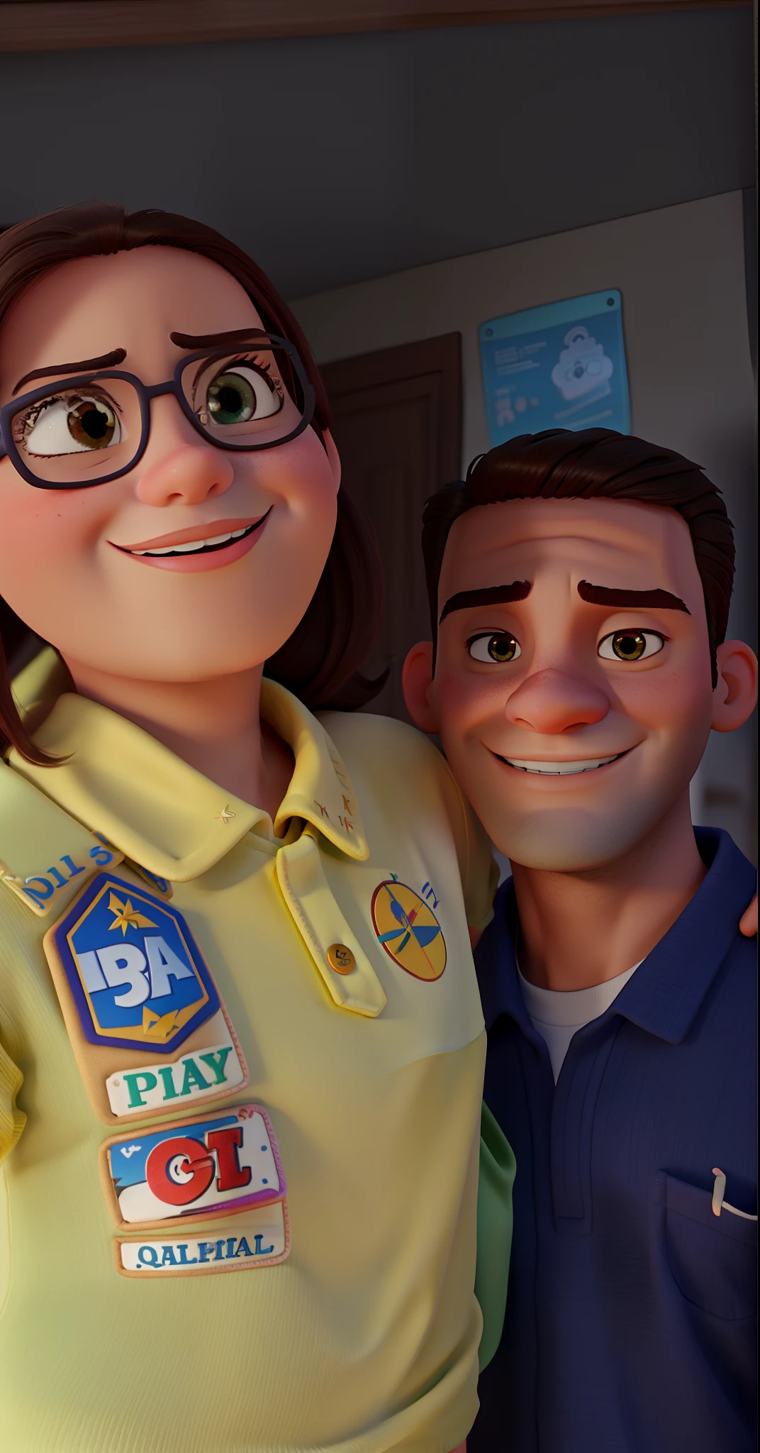 casal no estilo disney pixar, alta qualidade, melhor qualidade