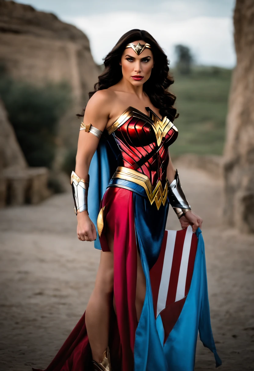 Patricia Abravanel wearing the new Wonder Woman costume