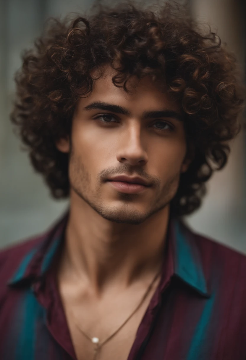 Man with curly hair