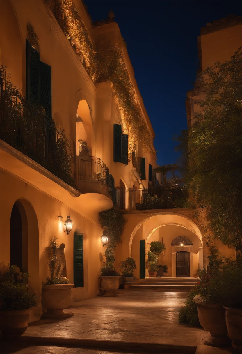 Jogador caro, rico, In a luxurious setting at night