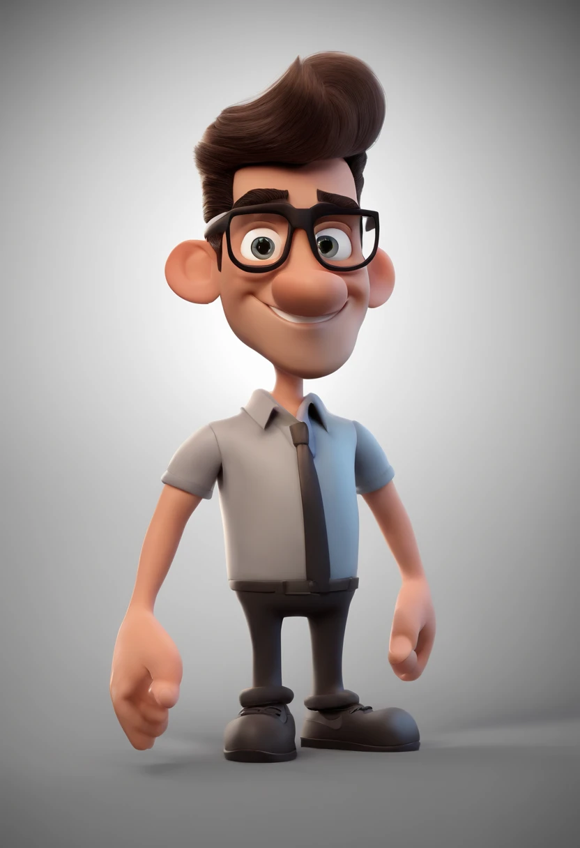 Cartoon character of a man with black glasses and a black polo shirt, cabelo liso, With beard and old school tattoo on his arm, animation character, Caractere estilizado, animation style rendering, 3D estilizado, Arnold Maya render, 3 d render stylized, toon render keyshot, Personagem 3D, Personagem 3D, 3d rendering stylized, 3 d character render, personagem de desenho animado, Personagem de close up, Pose de personagem,  (Estilo Pixar) (master part:1.2) (Bokeh) (best quality) (pele detalhada) (textura detalhada) (8k) (argila) (Cinematic lighting) (foco nítido