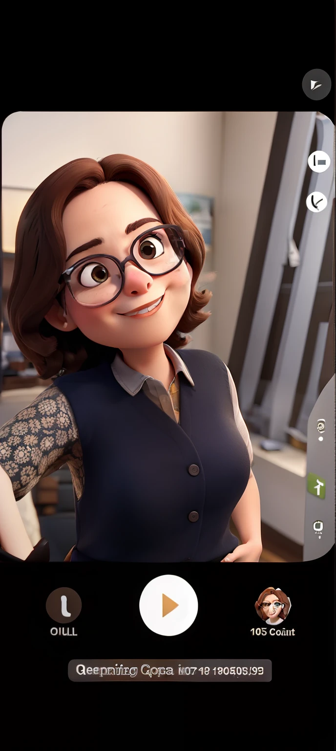 Obra-prima, de melhor qualidade, A woman with glasses with short brown hair, com um gatinho