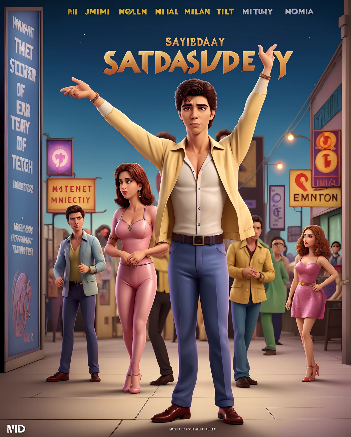 Poster do filme "Saturday Night Fever"