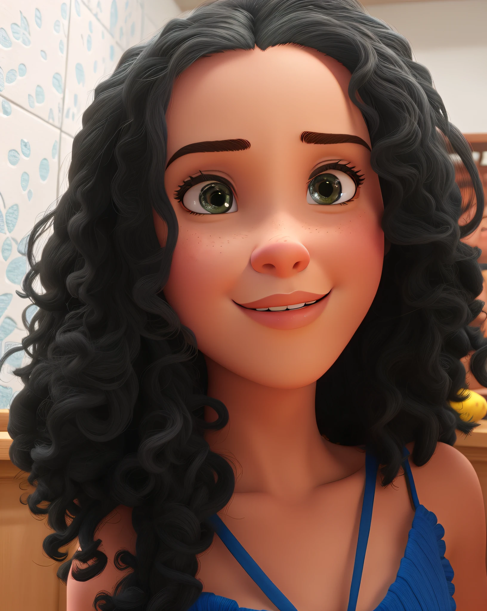 uma mulher estilo disney pixar, alta qualidade, melhor qualidade