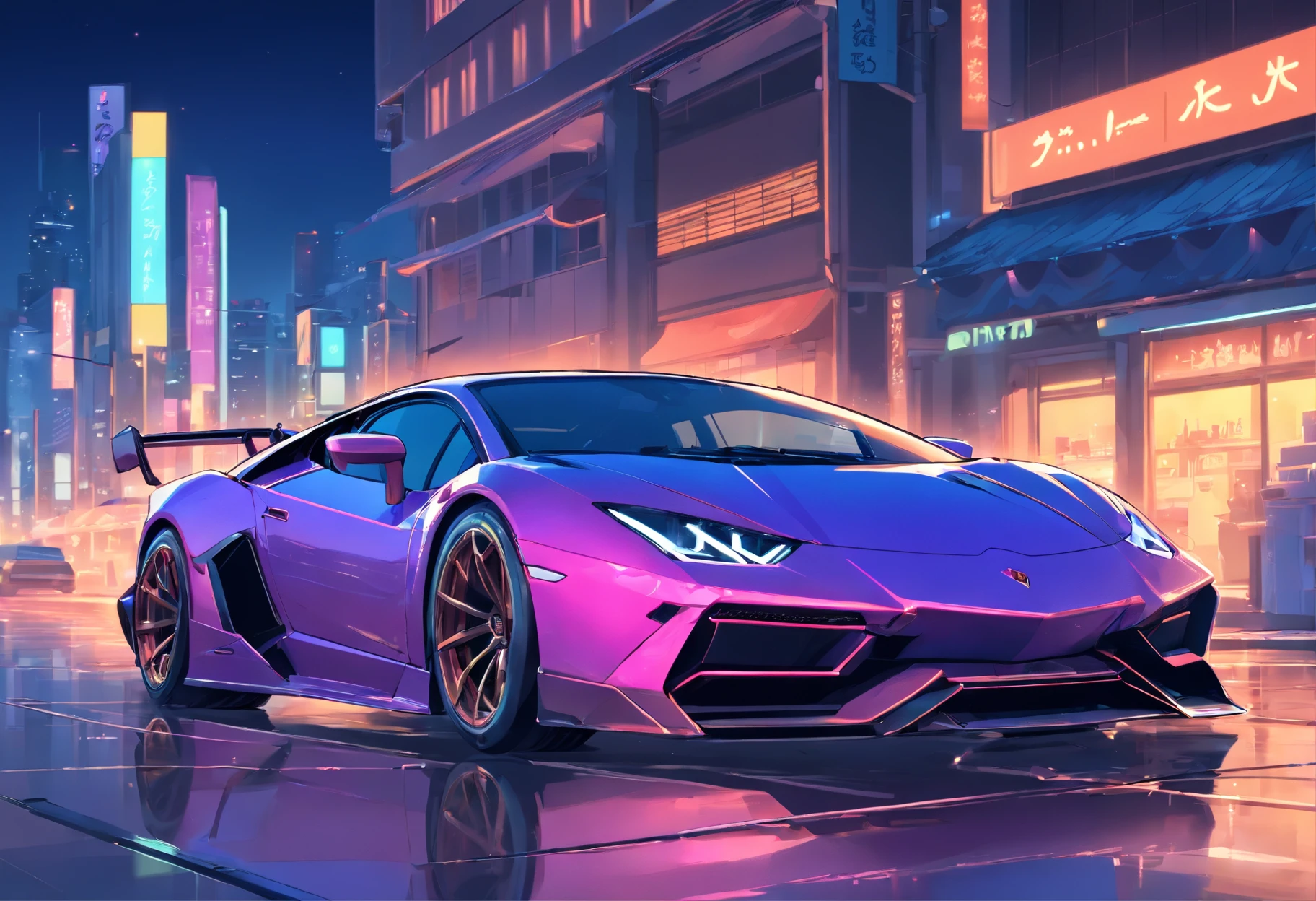 a picture,(((draft))),(((color no))),sportscar, Automotive Design Art, lamborghini, bold lamborghini style, No shadow.,vehicle illustration, sportscar, 10, black on white line art, The artwork,Does not discharge, coloring book, beautiful line art,draft,lilac,Art style with attention to detail, Only one line....., Line Art HD, high contrast illustration, sportscar, Sketch style, Car design, Vector Art HD,  sportscar,metalic，neons，nighttime scene