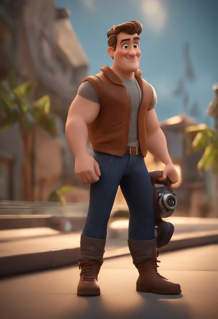 personagem dos desenhos animados de um homem com fones, Braided hair and DJ, e uma camisa azul, animation character, Caractere estilizado, animation style rendering, 3D estilizado, Arnold Maya render, 3 d render stylized, toon render keyshot, Personagem 3D, Personagem 3D, 3d rendering stylized, 3 d character render, personagem de desenho animado, Personagem de close up, Pose de personagem, (Estilo Pixar) (master part:1.2) (Bokeh) (best quality) (pele detalhada) (textura detalhada) (8k) (argila) (Cinematic lighting) (foco nítido