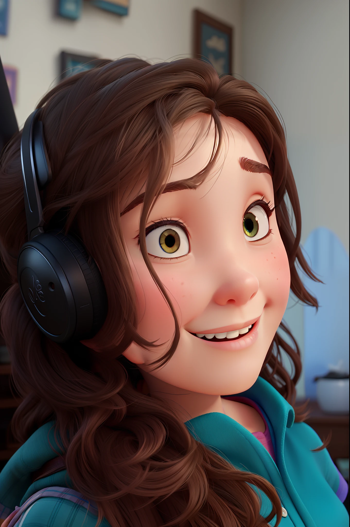 masterpiece, best quality, a girl disney pixar style