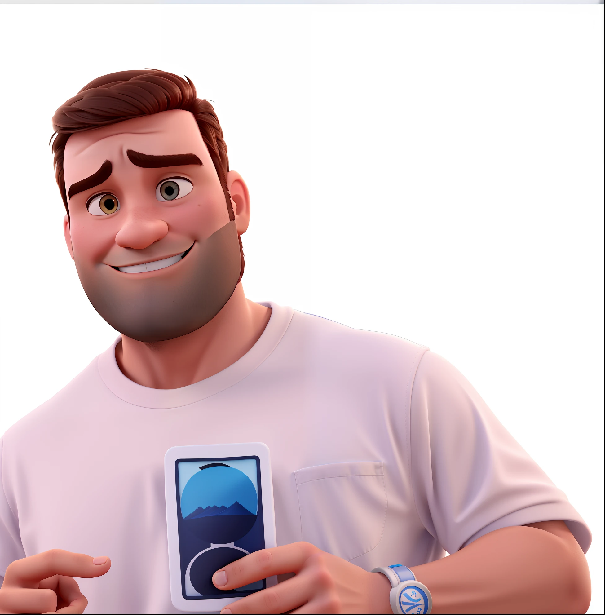 Um homem branco estilo Disney Pixar alta qualidade,melhor qualidade