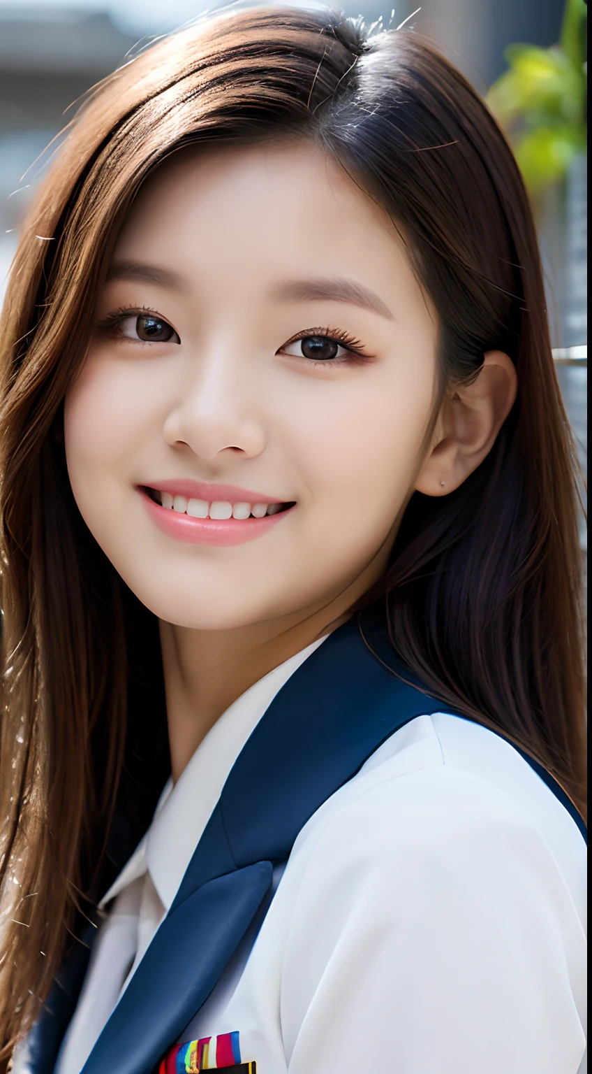 She has a small face like an idol and is very cute..、A woman with a small face who looks young 1、Smiling Kindly、She's wearing a tiger print bikini、I can see your thighs、Beautiful beach with white sand、(They are playing beach volleyball。.)、Natural light、(whole body)、Highest quality