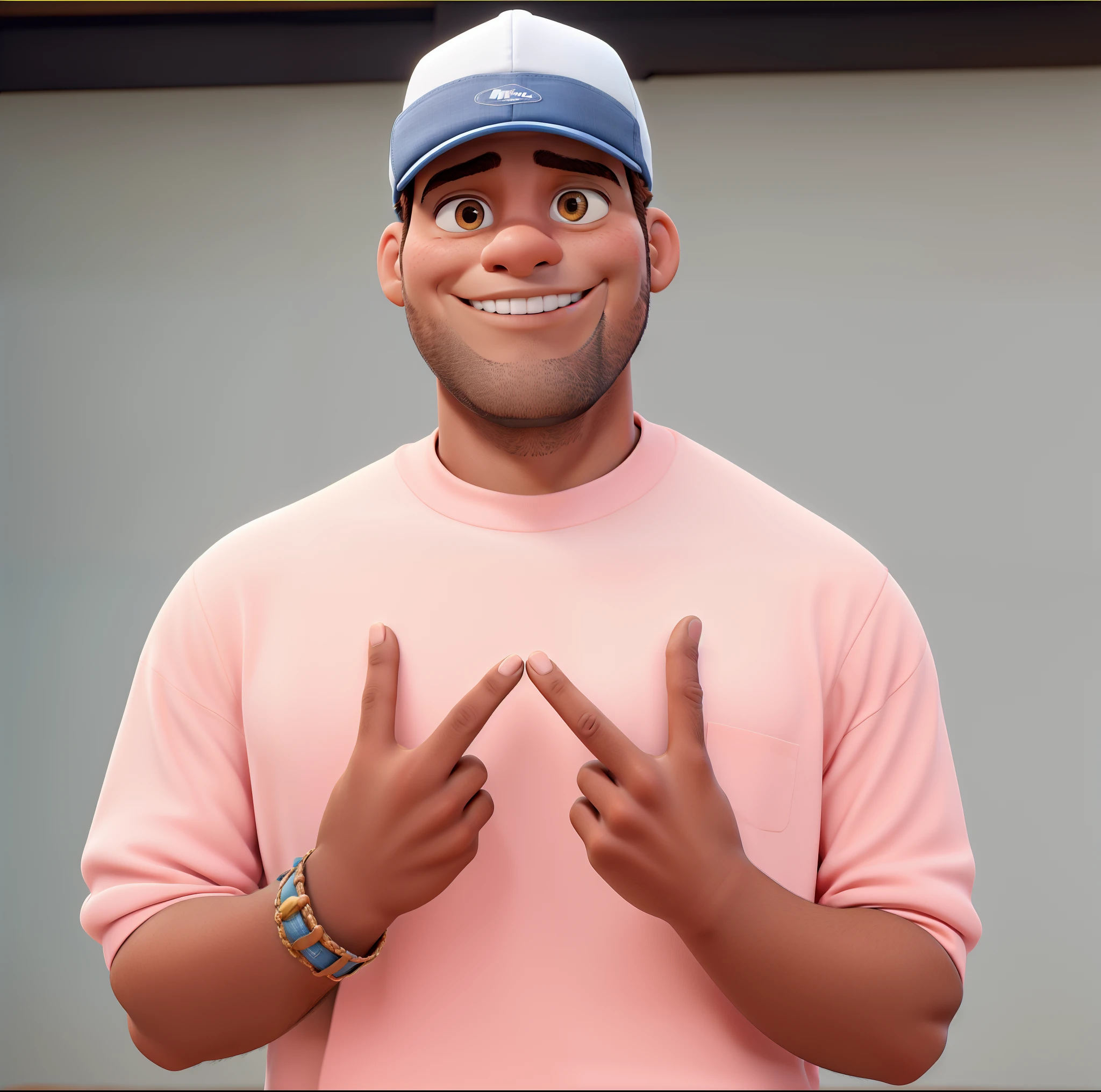 Um homem morena com estilo disney pixar, alta qualidade, melhor qualidade