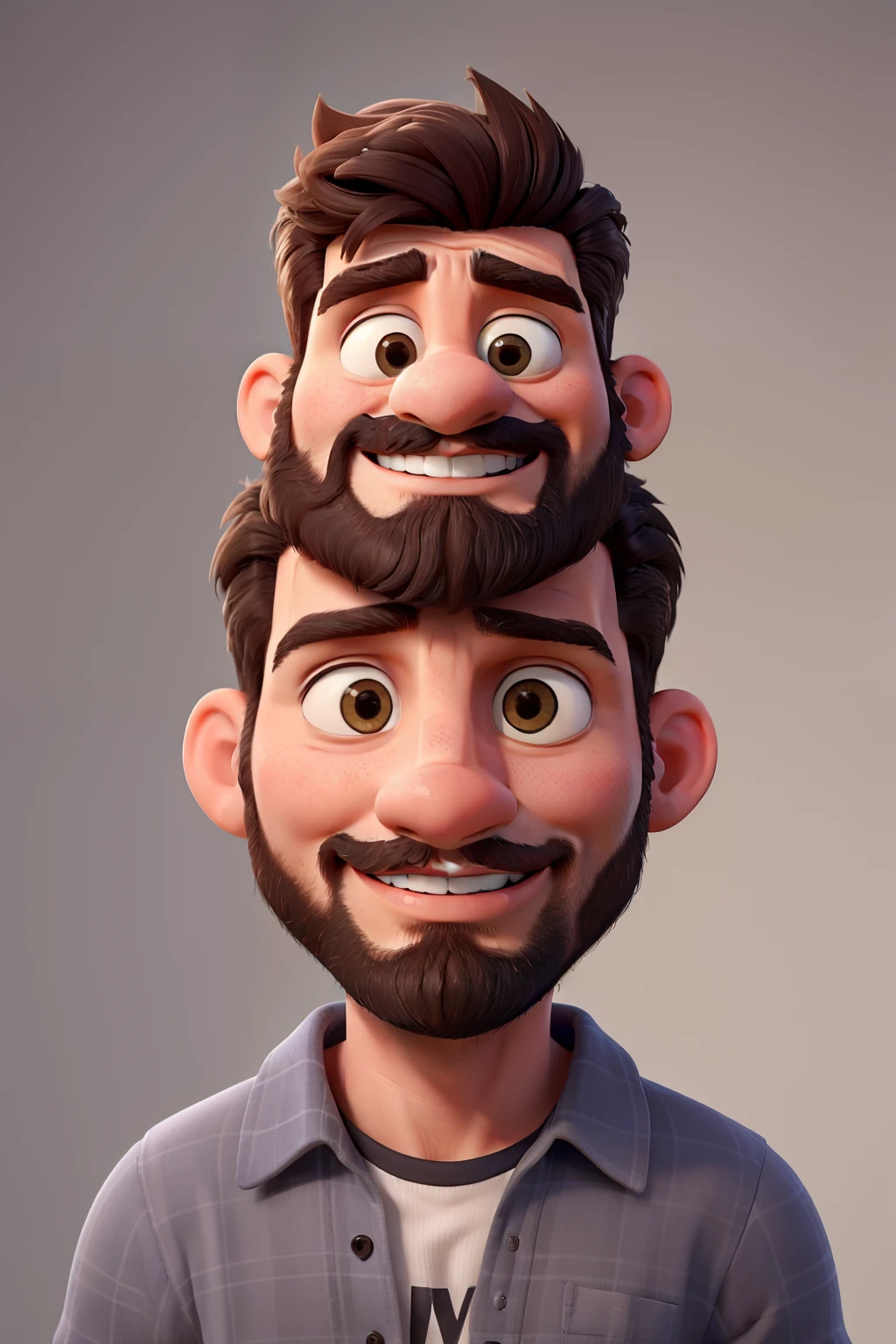 Crie a imagem de um homem jovem, 35 anos, branco, com barba, cabelos castanhos, olhos castanhos