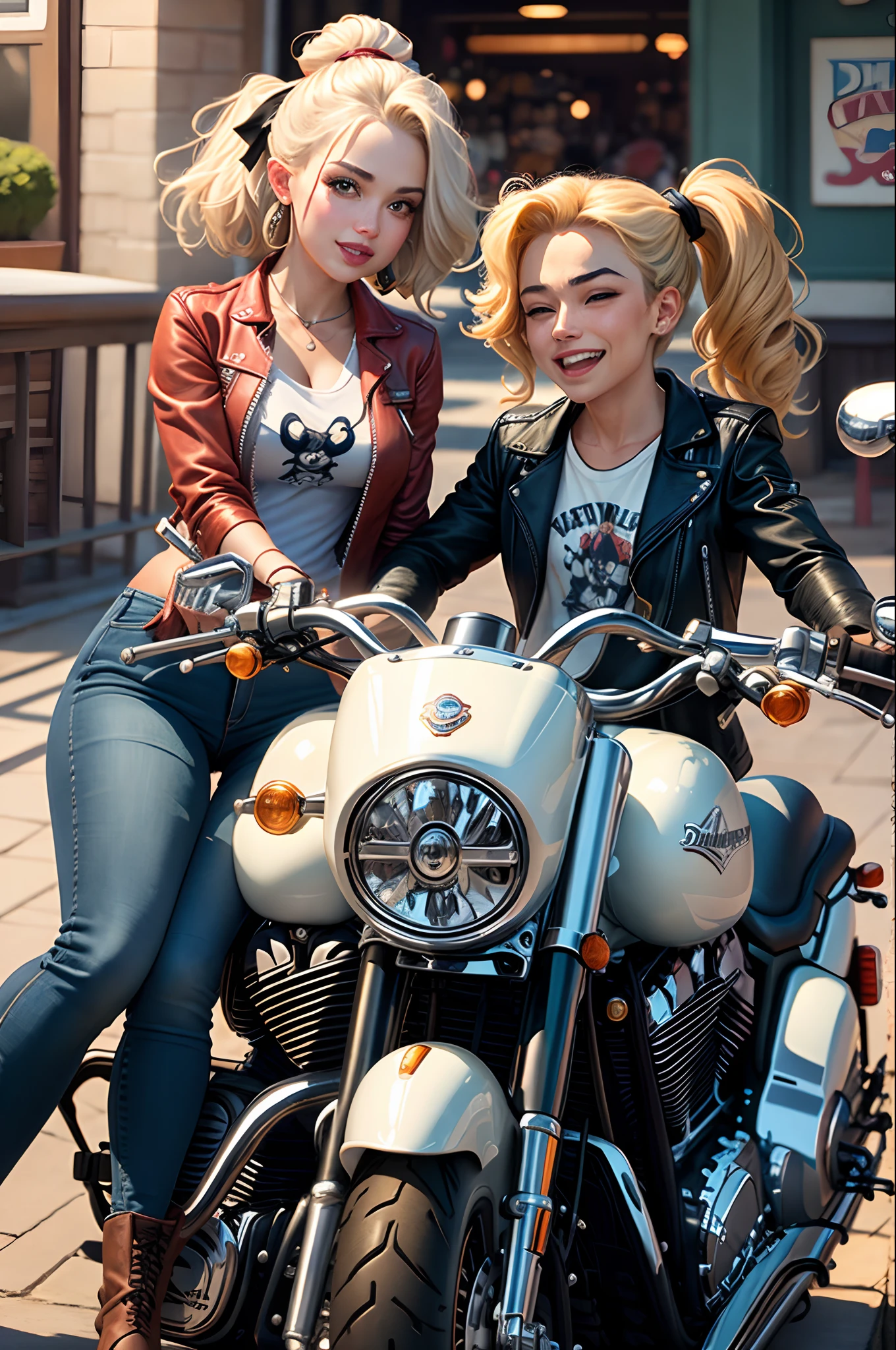 Disney Pixar Eu @alemao_dyna e filha Amy na Harley-Davidson Dyna FXD