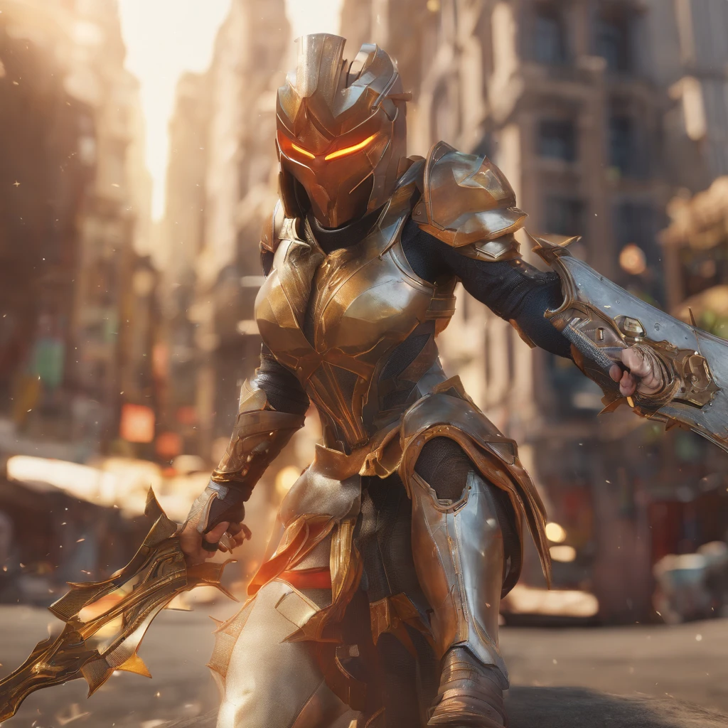 Armor Warriors, Bustling City, (inspired by the Avengers), Armor Suits, Seated, (8k, foto RAW, fotorrealista: 1, 25), (muito brilho labial, muitos cílios, melhor qualidade, ultra alta resolução, profundidade de campo, aberração Cromática, Luz Ampla, Cor Natural, distant images (1:2)