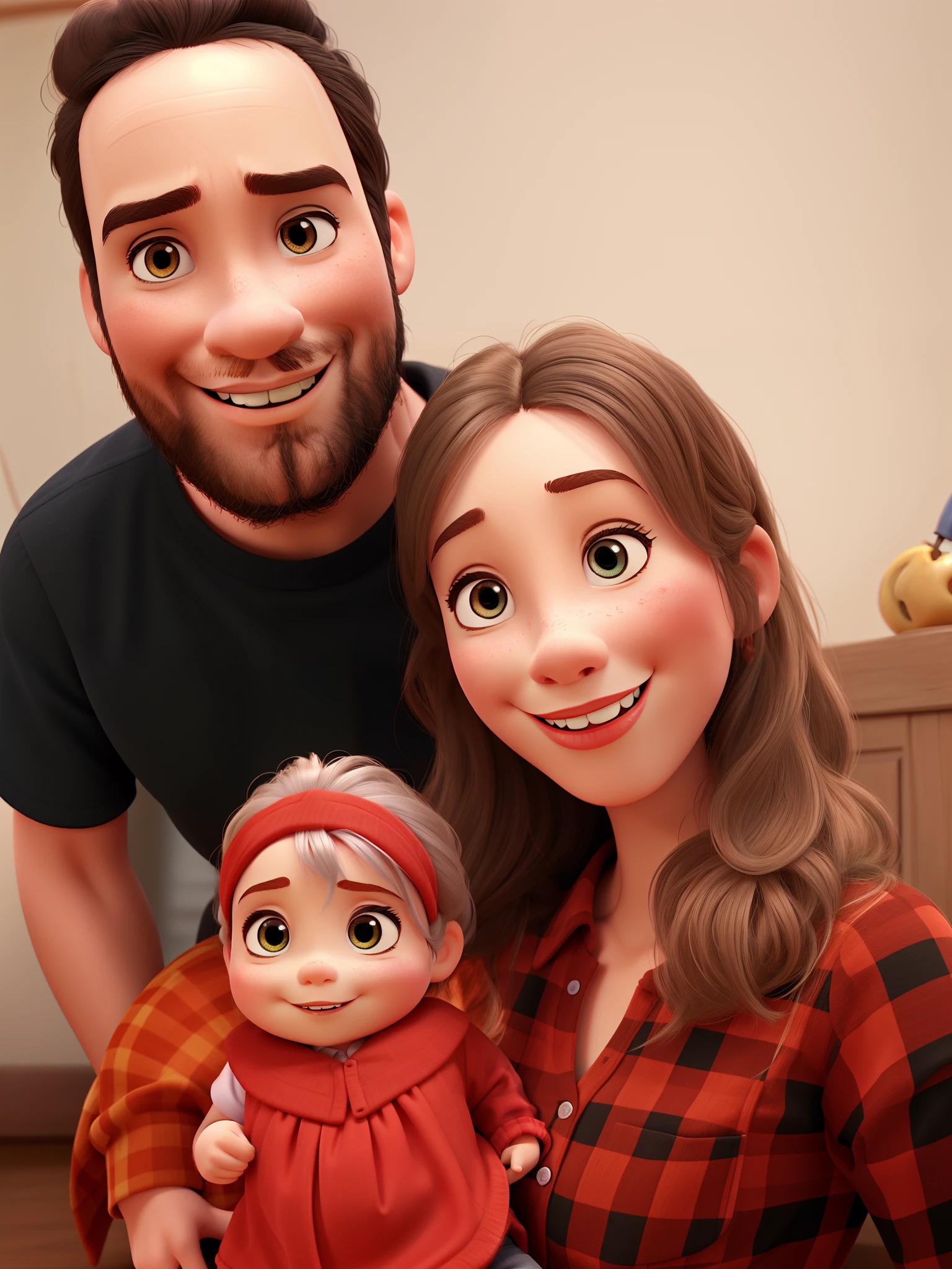 pai, Mother Baby Girl Small Hair, Disney pixar |