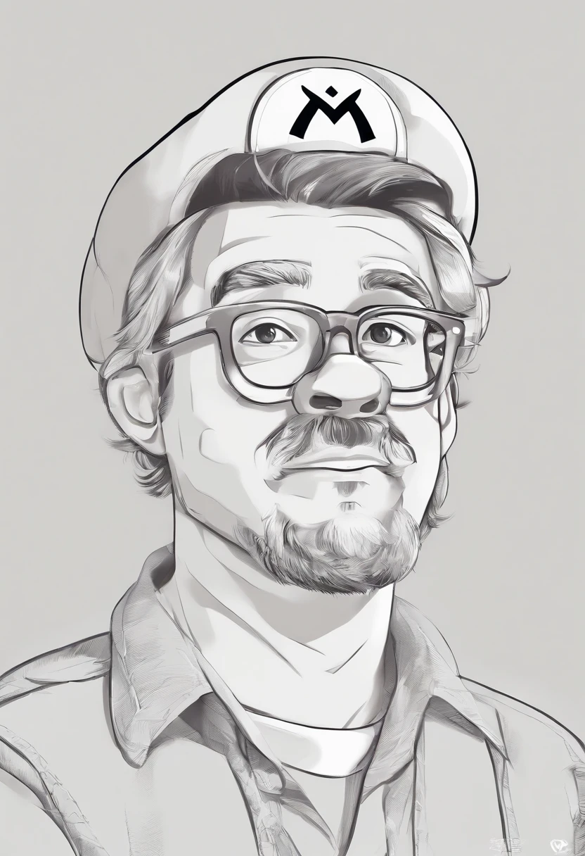 ((best quality)), ((master part)), ((desenhos animados realistas)), ((Personagem perfeito)) - Um retrato frontal meticulosamente detalhado e realista de um homem com cabelo raspado, glasses and a shirt with beautiful textures. O homem olha diretamente para o espectador, establish a strong and confident presence. The image captures their distinctive facial features, accurately showing the brightness of your eyes and the design of your glasses. The black shirt is rendered with fine details, aumentando o profissionalismo do retrato. Enviado para documentos oficiais, this portrait is presented in impressive 8K UHD resolution, ensure clarity and unique protection.