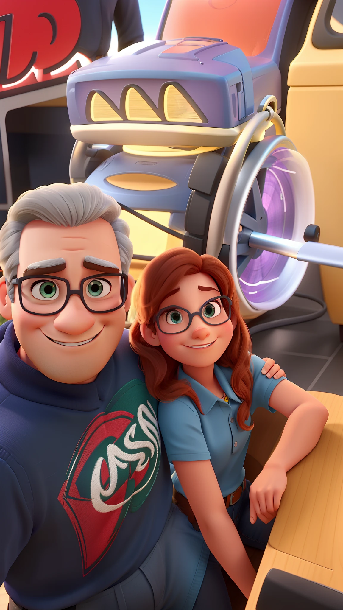 Um homem e uma mulher no estilo disney pixar , alta qualidade, melhor qualidade