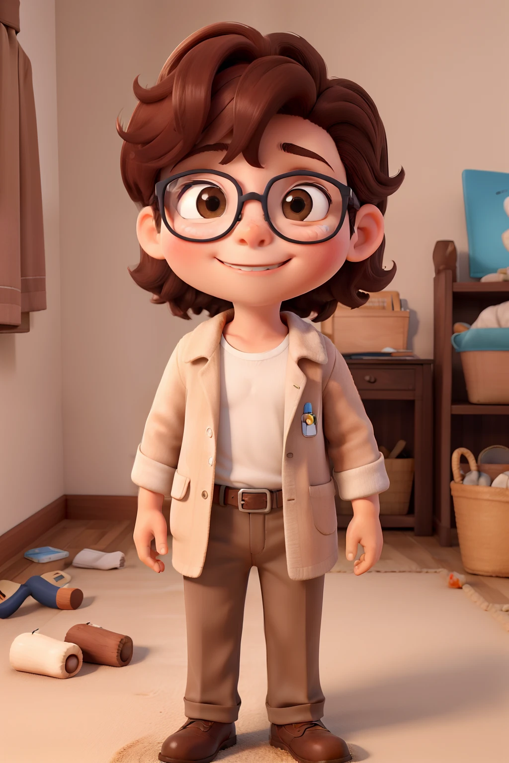 Obra-prima, de melhor qualidade, Psicologa jovem,de oculos, brown and medium hair, Caring for a Child