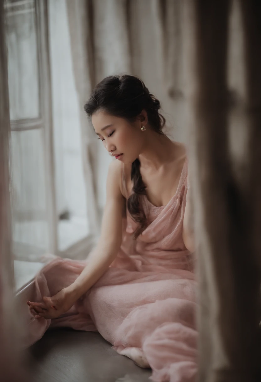 Magazines,An 18-year-old Chinese model girl,(((Real seduction expressions))),Pink yoga suit set,D-cups,,cleanness,in pink,self-shot,(((k hd))),Master masterpieces,Sony SLR,Soft lighting