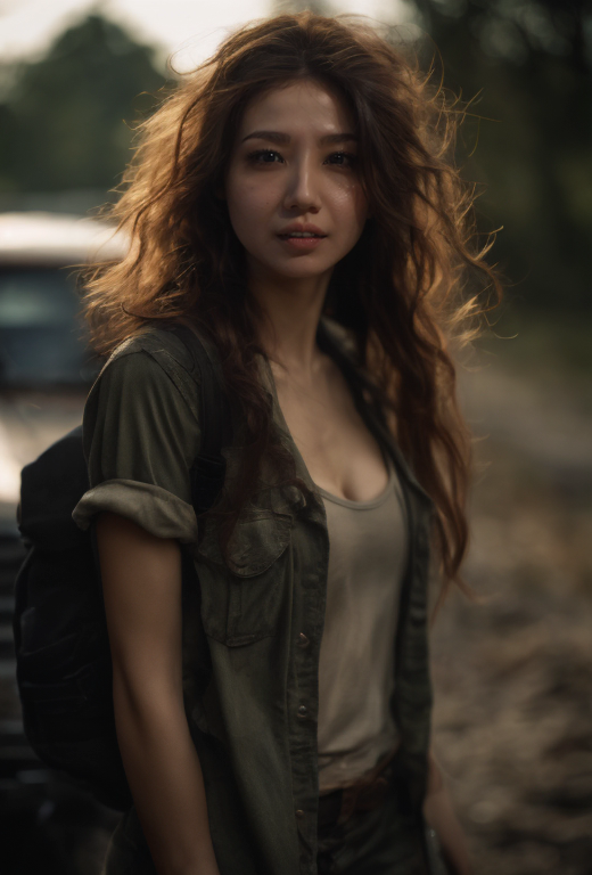 Beautiful asian girl with red lips, Her eyes shone like dreamy stars, glowing eyes, beautiful and detailed eyes, RAW photo,(high detailed skin:1), (realistic, photo-realistic:1.37), ultra high res, professional lighting , 8k uhd, dslr , high quality, film grain, Fujifilm XT3, RAW photo,, RAW photo,(high detailed skin:1), (realistic, photo-realistic:1.37), ultra high res, professional lighting , 8k uhd, dslr , high quality, film grain, Fujifilm XT3, RAW photo,