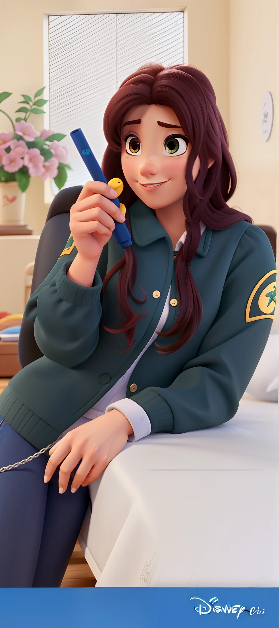 Mulher estilo disney pixar, alta qualidade, melhor qualidade