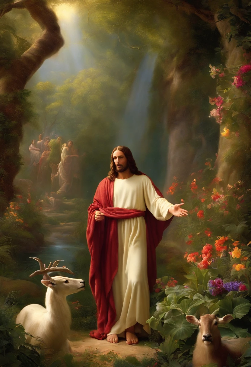 Jesus in the Garden of Eden