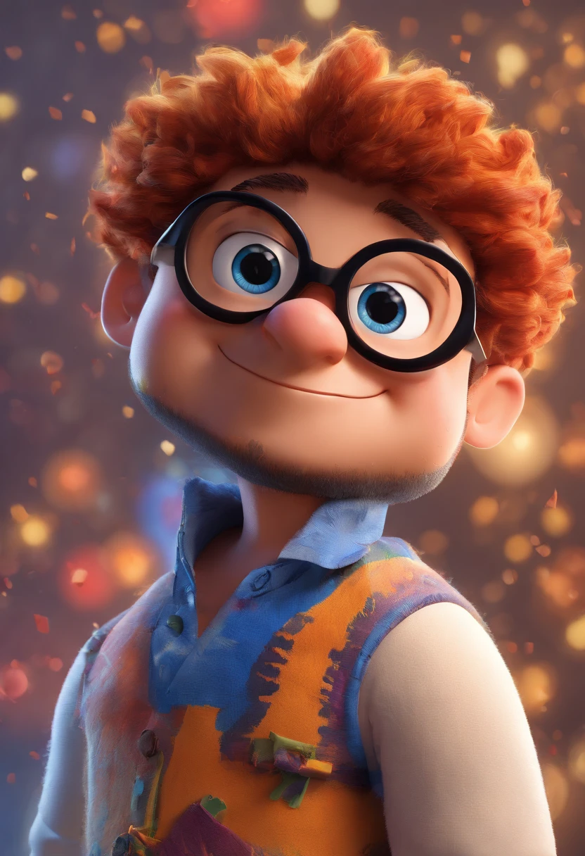 Cartoon character of a man with black glasses and a blue shirt, animation character, Caractere estilizado, animation style rendering, 3D estilizado, Arnold Maya render, 3 d render stylized, toon render keyshot, Personagem 3D, Personagem 3D, 3d rendering stylized, 3 d character render, personagem de desenho animado, Personagem de close up, Pose de personagem,  (Estilo Pixar) (master part:1.2) (Bokeh) (best quality) (pele detalhada) (textura detalhada) (8k) (argila) (Cinematic lighting) (foco nítido