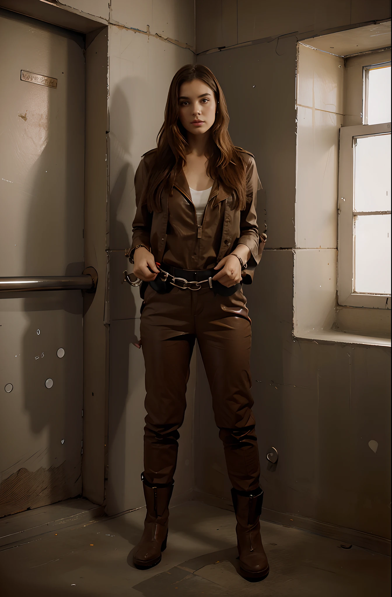 draw handcuffs on her hands