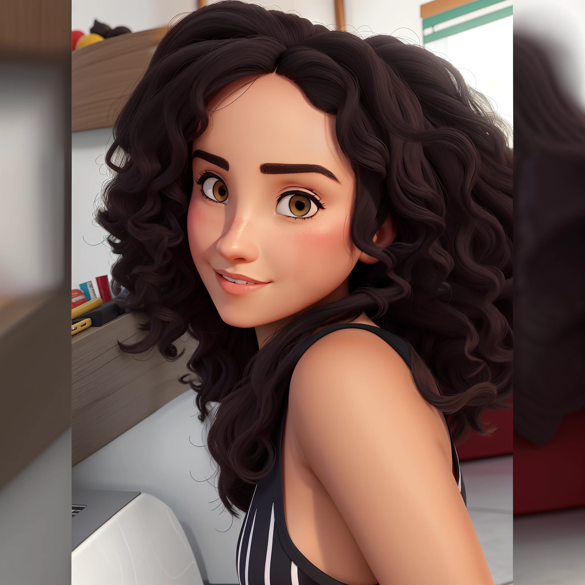 uma mulher morena em alta qualidade
