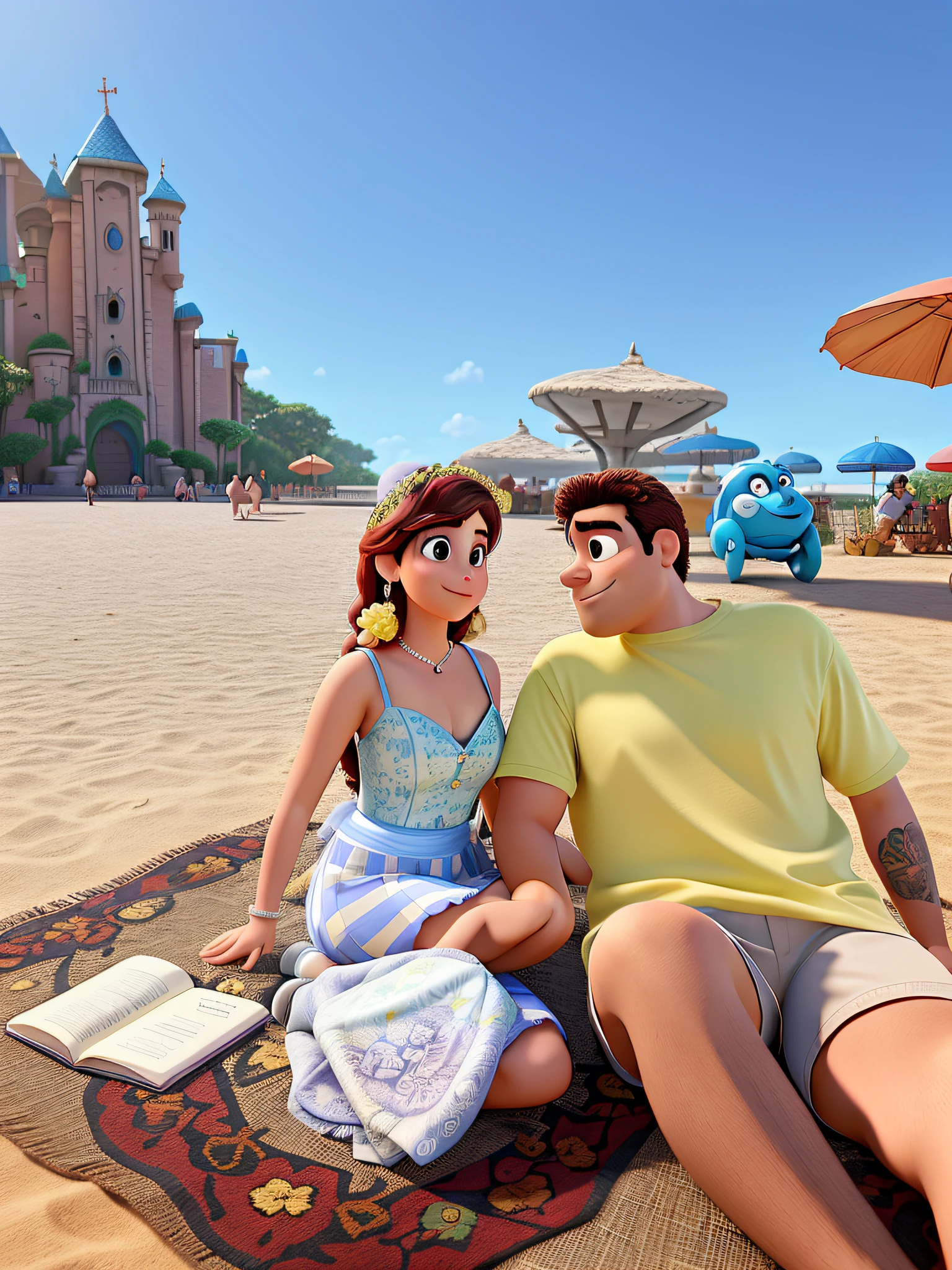 romantic couple, igual aos filmes Disney Pixar