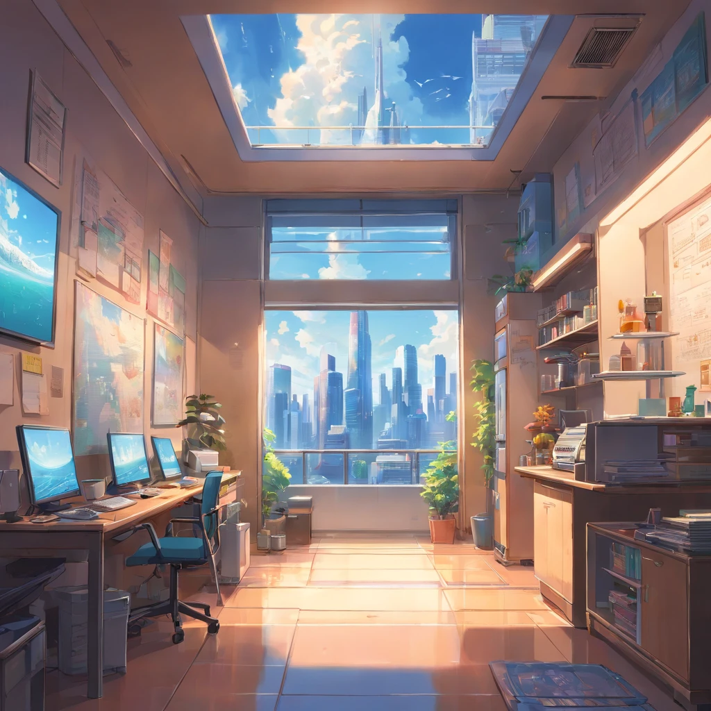 tmasterpiece,Realistis,Interior view of the room,(Doomsday City:3)