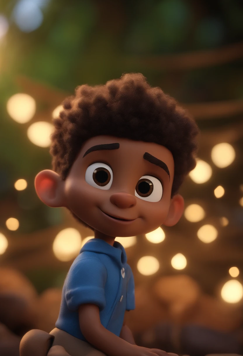 Garoto, estilo disney, tom de pele: claro: Cabelo: marrom escuro, liso, curto, penteado para o lado direito. camisa: social, Cor azul. Fundo: Gray and white gradient,Comemorando, Hands raised, sorrindo, feliz, (estilo pixar) (obra-prima:1.2) (bokeh) (melhor qualidade) (pele detalhada) (textura detalhada) (8k) (claymation) (cinematic lighthing) (foco nítido