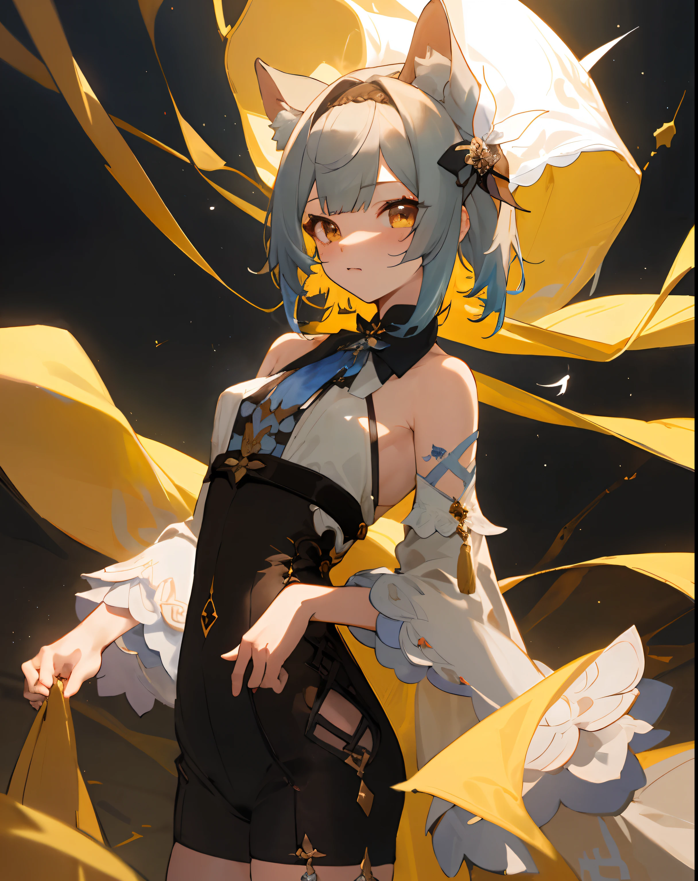 ((tmasterpiece,best qualityer)),1girll,独奏, hyper detail eyes,The upper part of the body,period costume,exposed bare shoulders,Playful and cute