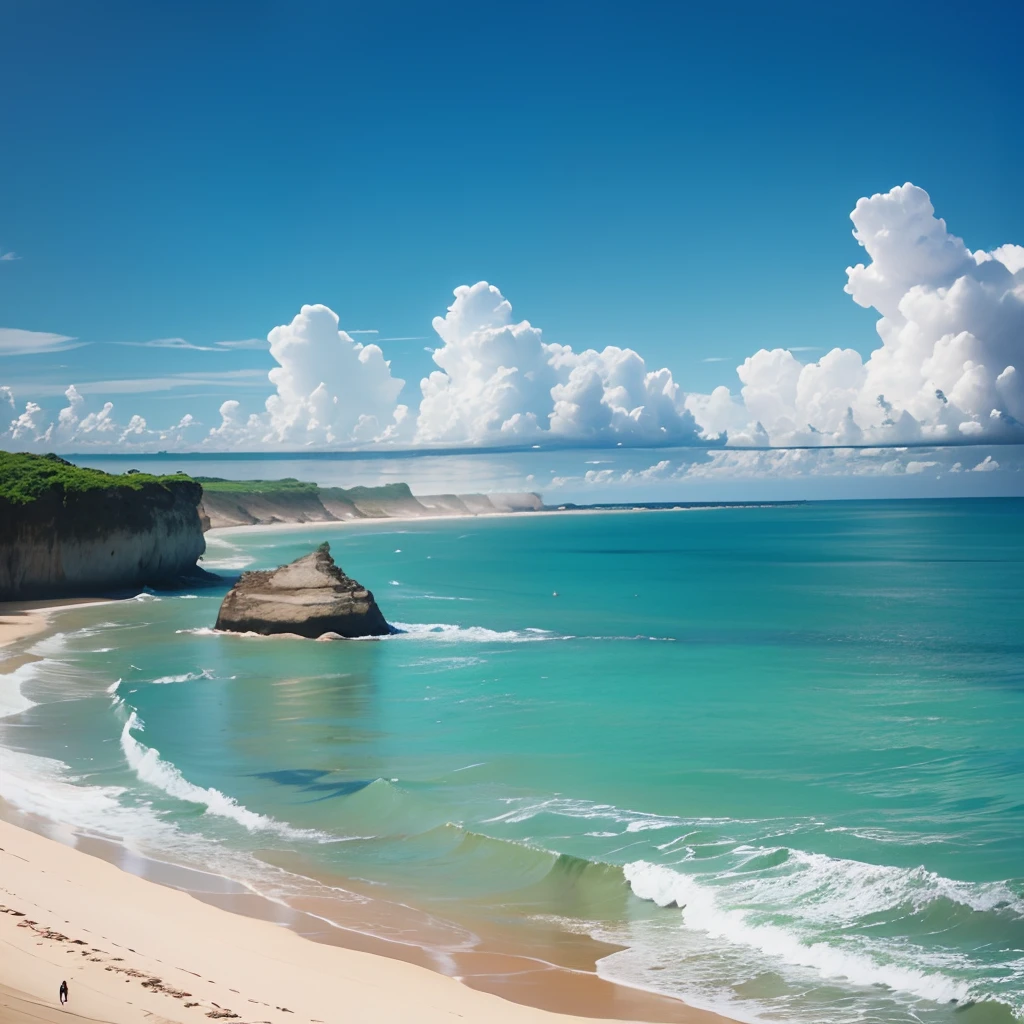 praia com mar azul bonita tela cheia --auto --s2