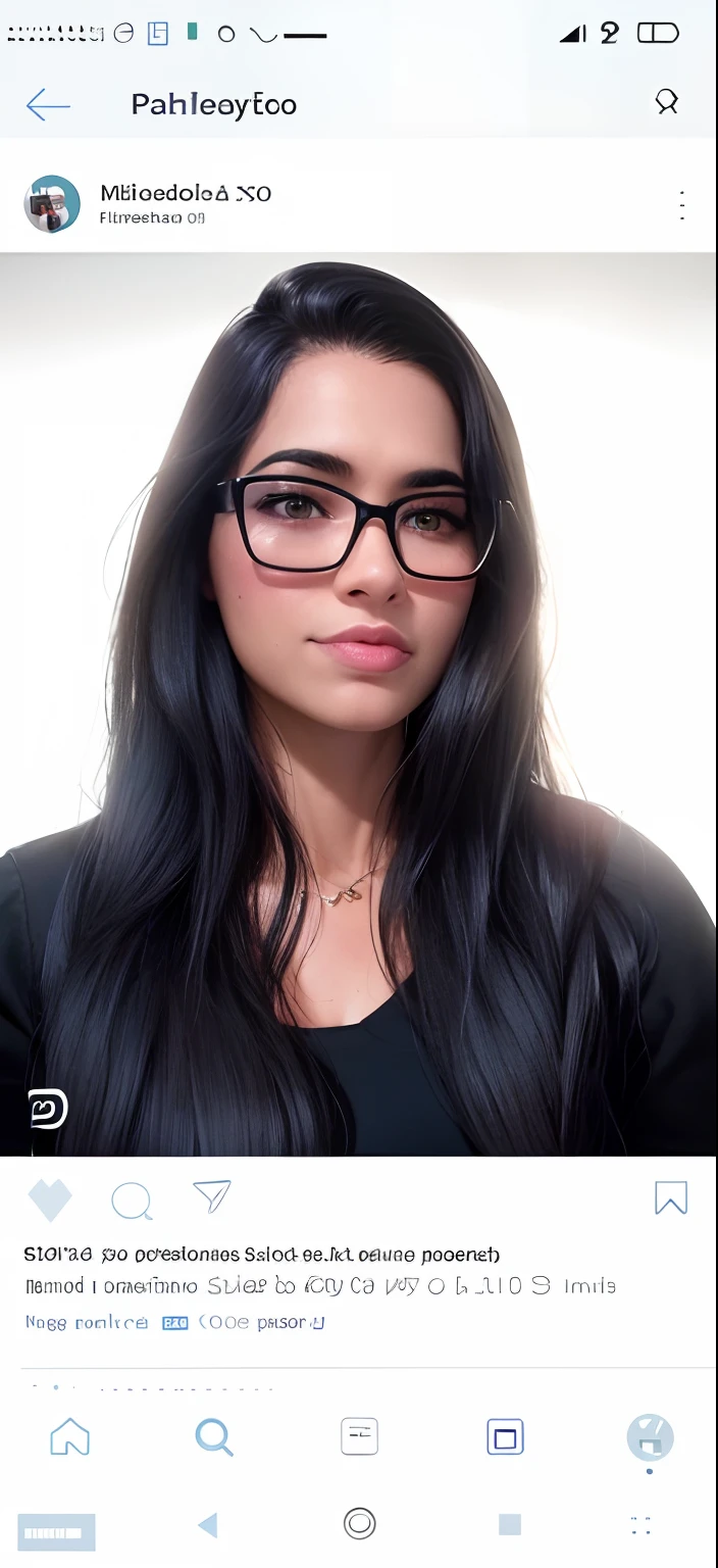 A closeup of a woman with glasses on a white background, fernanda suarez, Directed by: Nandor Soldier, foto de perfil profissional, imagem frontal, imagem profissional, wavy long black hair and glasses, Estefania Villegas Burgos, Malika Favre, Alanis Guillen, Anos Imane, Parece Fabiula Nascimento