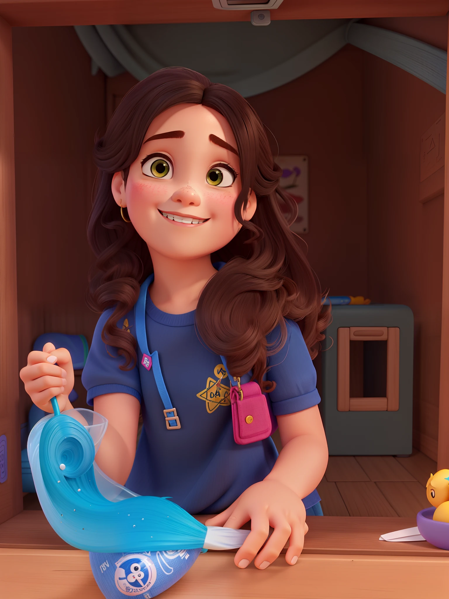 Uma de cabelos cacheados estilo Disney Pixar alta qualidade melhor qualidade