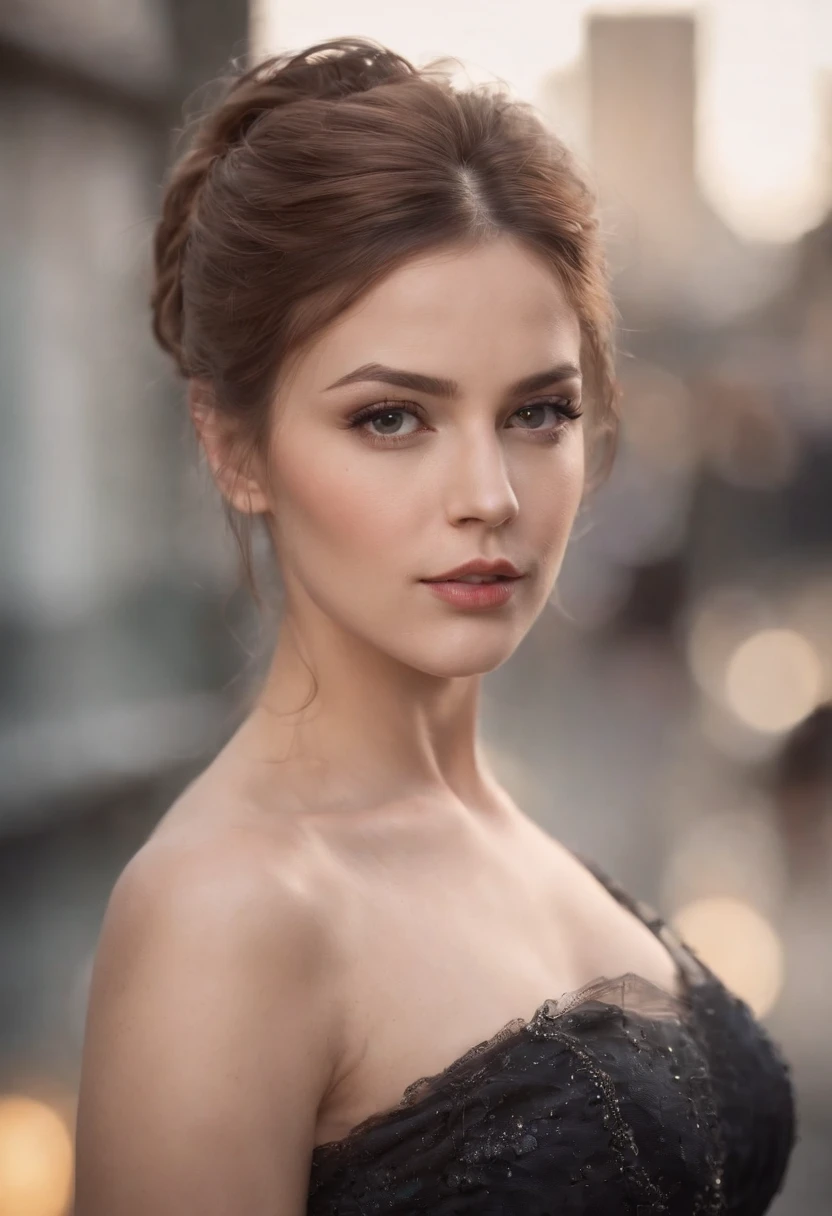 Woman, realistic character,cabelos loiros penteados, Vestido de seda dourado,mostrar o peito,olhos azuis, Anime peito grande, soio, moderno, perssonage cyber punk,foto de corpo inteiro, nsfw, corpo completo, pernas